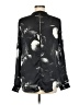 Matty M 100% Polyester Print Black Long Sleeve Blouse Size M - photo 2