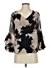 Calvin Klein 100% Polyester Black 3/4 Sleeve Blouse Size XS - photo 1