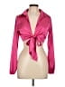 Daisy Pink Long Sleeve Blouse Size L - photo 1