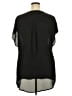 Torrid 100% Polyester Black Short Sleeve Blouse Size 2X Plus (2) - photo 2