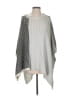 TWO by Vince Camuto Houndstooth Gray Poncho Size S - photo 1