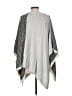 TWO by Vince Camuto Houndstooth Gray Poncho Size S - photo 2