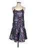 Tibi 100% Polyester Paisley Blue Purple Cocktail Dress Size 2 - photo 1