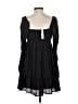 Mi ami 100% Polyester Solid Black Casual Dress Size S - photo 2