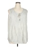 Assorted Brands 100% Rayon Silver Gray Sleeveless Blouse Size 1X (estimated) - photo 1