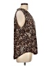 Chaus Animal Print Brown Sleeveless Blouse Size L - photo 4