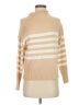 TRUTH BY REPUBLIC Stripes Tan Turtleneck Sweater Size XS - photo 1