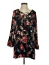 Olivaceous 100% Polyester Floral Black Casual Dress Size S - photo 1