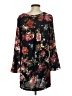 Olivaceous 100% Polyester Floral Black Casual Dress Size S - photo 2