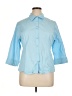 Riders Blue 3/4 Sleeve Button-Down Shirt Size XL - photo 1