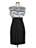 AB Studio Graphic Black Cocktail Dress Size 10 - photo 1