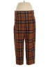 Shein Curve Plaid Orange Casual Pants Size 0X - photo 1
