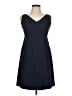 J.Crew 100% Cotton Solid Blue Cocktail Dress Size 12 (petite) - photo 1