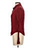 Express 100% Silk Burgundy Long Sleeve Silk Top Size 5 - 6 - photo 5