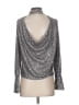 1.State Metallic Silver Long Sleeve Blouse Size XS - photo 2