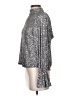1.State Metallic Silver Long Sleeve Blouse Size XS - photo 5
