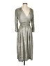 Alice + Olivia Metallic Silver Gray Casual Dress Size 2 - photo 1