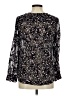 Rebecca Taylor Animal Print Black Blouse Size 8 - photo 2