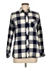 Vineyard Vines 100% Polyester Checkered-gingham Blue Long Sleeve Blouse Size 6 - photo 1