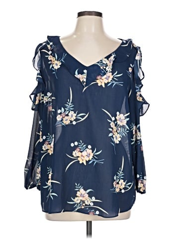 Sharagano 3/4 Sleeve Blouse (view 1)