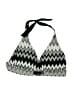 Perry Ellis 100% Polyester Chevron-herringbone Gray Black Swimsuit Top Size Lg (36DD) - photo 1