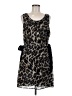 Sugar Lips 100% Polyester Animal Print Gray Casual Dress Size M - photo 1