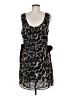 Sugar Lips 100% Polyester Animal Print Gray Casual Dress Size M - photo 2