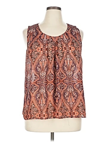 Rose + Olive Sleeveless Blouse (view 1)