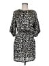 Xtaren 100% Polyester Print Black Casual Dress Size M - photo 1