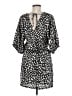 Xtaren 100% Polyester Print Black Casual Dress Size M - photo 2