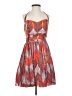 Guess 100% Polyester Argyle Orange Cocktail Dress Size 2 - photo 1