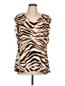 CAbi Brown Short Sleeve Blouse Size L - photo 1