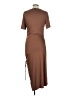 Shein Solid Brown Casual Dress Size L - photo 2