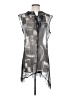Komarov Gray Silver Sleeveless Button-Down Shirt Size Sm (1) - photo 1
