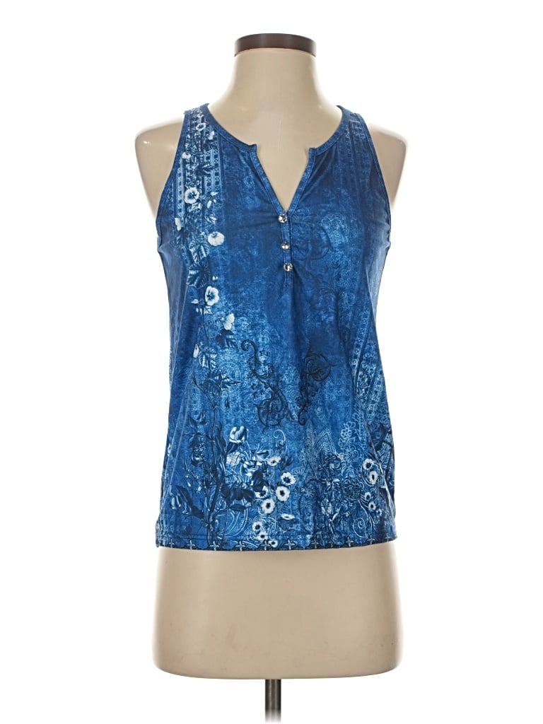 Pre-owned Chicme Sleeveless Blouse In Blue