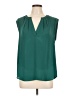 J.Crew 100% Polyester Green Sleeveless Blouse Size 12 - photo 1