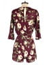 Everly 100% Rayon Floral Burgundy Romper Size S - photo 2