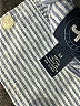 J. Khaki 100% Cotton Chevron-herringbone Blue Long Sleeve Button-Down Shirt Size M (youth) - photo 5