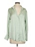 Zara Solid Green Long Sleeve Blouse Size S - photo 1