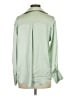 Zara Solid Green Long Sleeve Blouse Size S - photo 2