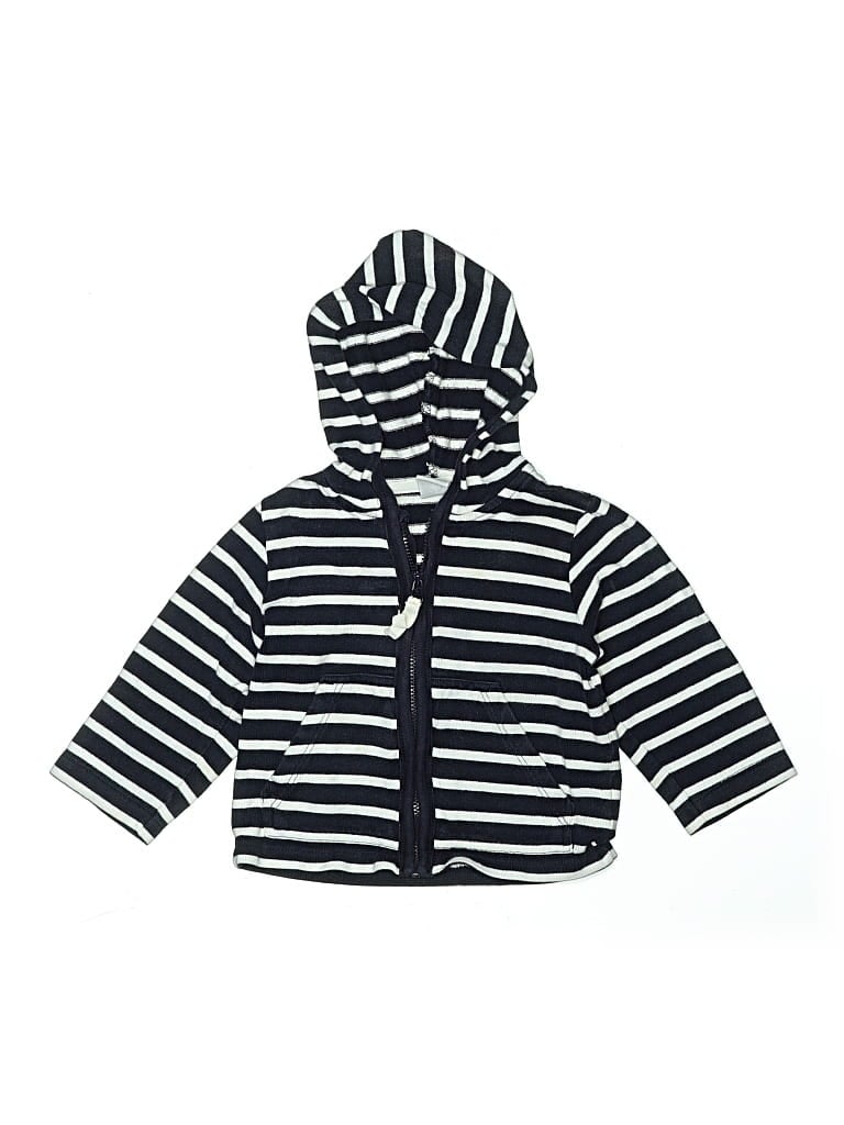 Pre-owned Petit Bateau Kids' Zip Up Hoodie In Blue