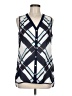 Nautica 100% Polyester Argyle Blue Sleeveless Blouse Size M - photo 1