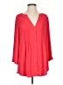 BCBGMAXAZRIA 100% Polyester Red Pink 3/4 Sleeve Blouse Size S - photo 1
