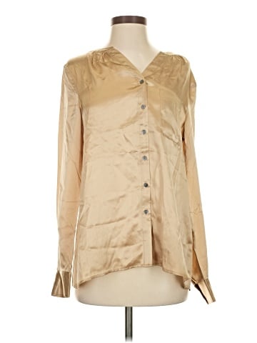 Sundance Long Sleeve Silk Top (view 1)