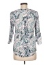 Pale Sky 100% Rayon Paisley Teal 3/4 Sleeve Blouse Size M - photo 2