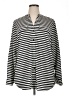 Calvin Klein Stripes Black Long Sleeve Blouse Size 0X - photo 1