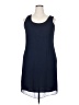Another Thyme 100% Polyester Solid Blue Casual Dress Size 18 - photo 1