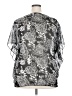 Overdrive 100% Polyester Silver 3/4 Sleeve Blouse Size 2X - photo 2