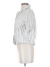 Everlane Stripes Silver White Short Sleeve Blouse Size XS - photo 5