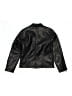 Assorted Brands Solid Black Faux Leather Jacket Size 7 - 8 - photo 2